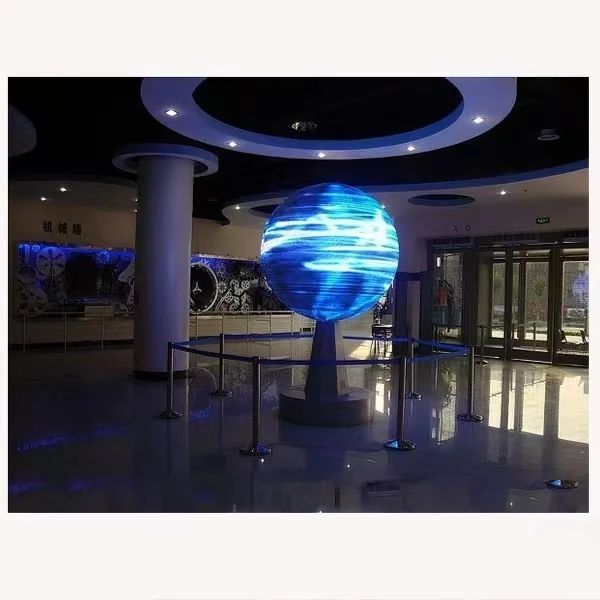 P1.25 P1.5 P1.8 P1.9 P2 P2.5 P3 P4 indoor sphere led displays 360 degree flexible full color indoor ball sphere 3D led screen