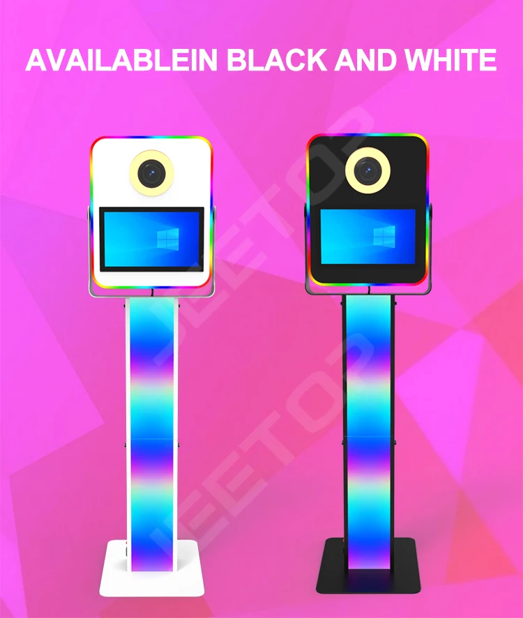 Dimmable Led Lighting Photo Booth Single-shot Photos,And Social Sharing