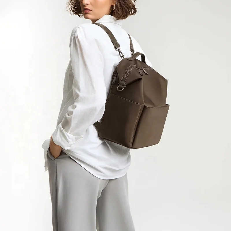 OEM Midi Travel Baby Backpack Nylon Diaper Shoulder Bag Mommy Backpack Insulated Portable Toddler Diaper Bag with Stroller Strap