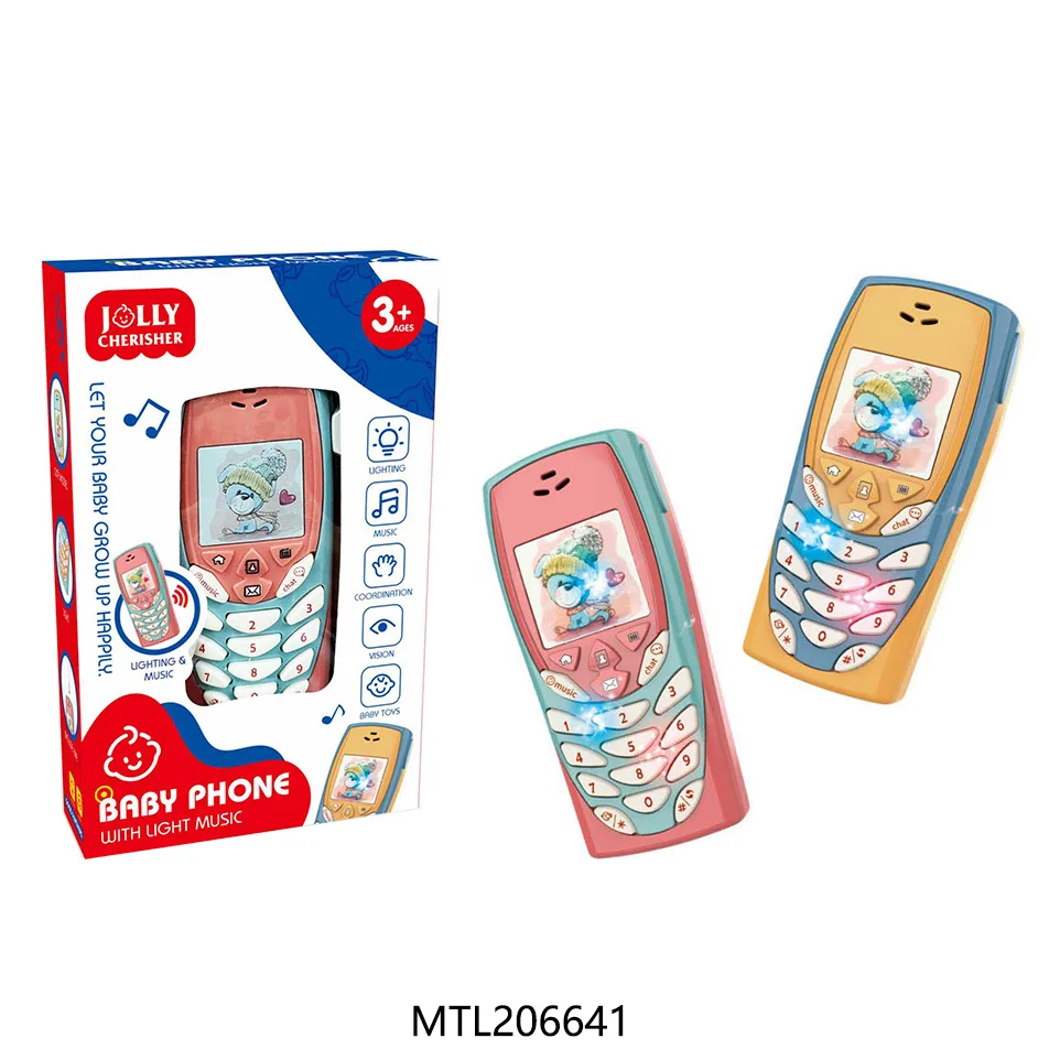 Оптовая продажа электронные игрушки детские Мультяшные умные музыкальные со светом телефон
