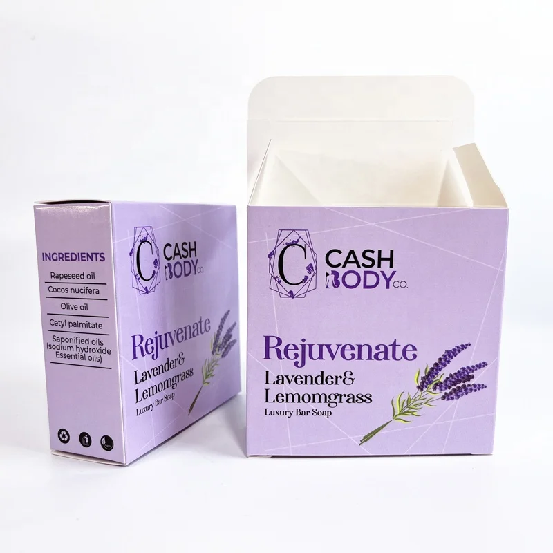 Custom  handmade soap rose flower gift packaging paper box with display window soap box