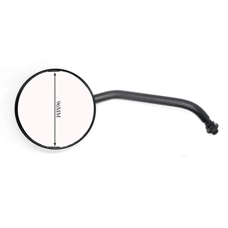 CNC Aluminum Black Convex Glass Round Motorcycle Rearview Mirrors