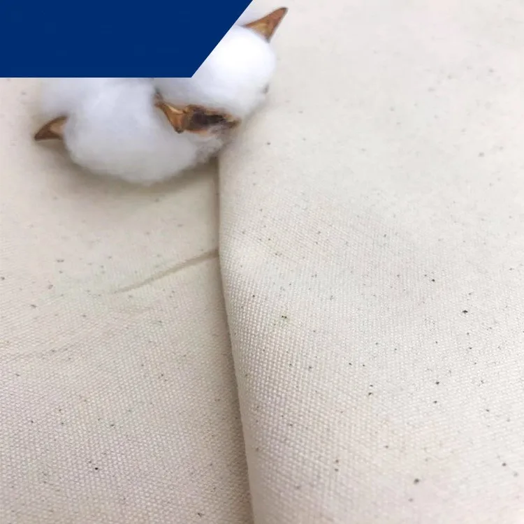 Organic Cotton 14A Canvas GOTS Pure Cotton Canvas Environmentally Friendly Embryo Fabric Sofa Handbag Fabric