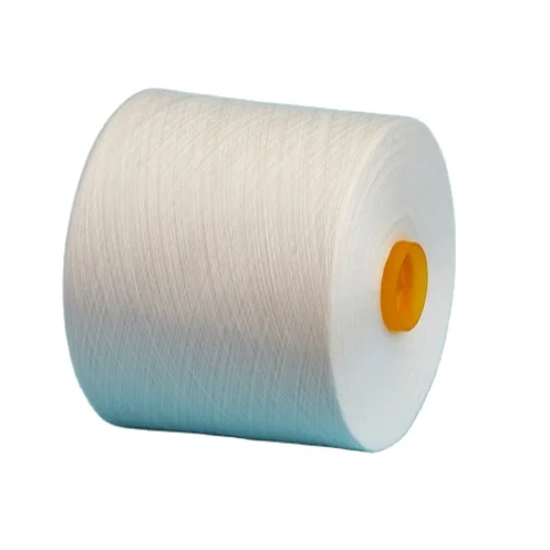 Factory sales High Tenacity Raw White 40/2 100% spun polyester sewing thread for dyeing use