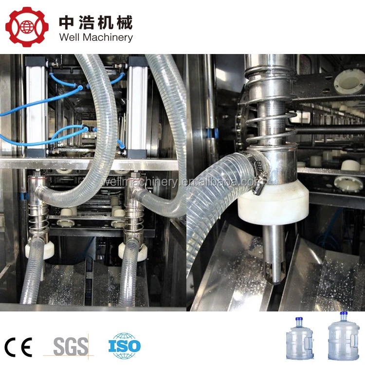 
New Teach 1200BPH 20 Liter bottled water filling machine 5 gallon water filling line Turnkey Project 