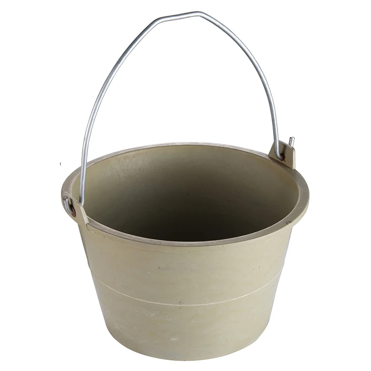 Large Capacity Customization Recycled Colored Cement Plastic Bucket With Steel Handle 6 litre plastic bucket