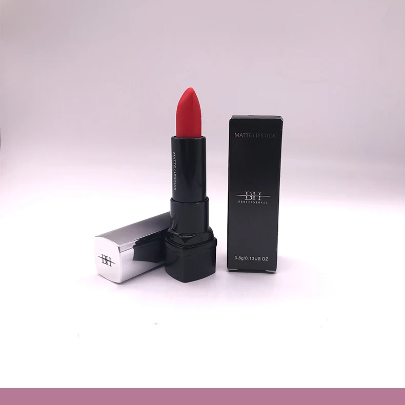Customized Color Pop Lipstick Matte Lipstick Bulk Velvet Organic Matte Flat Oem Solid Lipstick