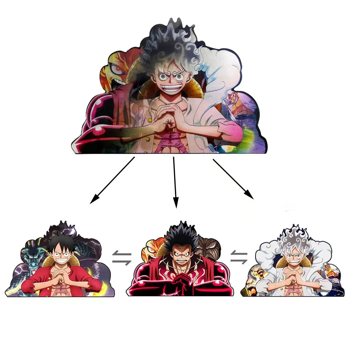 3D Change Lenticular Custom printed logo label Waterproof For Cars sticker anime motion stickers holographic 3d Moving sticker