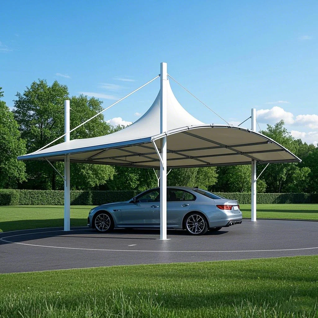 XZ OEM ODM Steel PVC Frame Material and Garages Canopies & Carports Type Car Garage Shelter