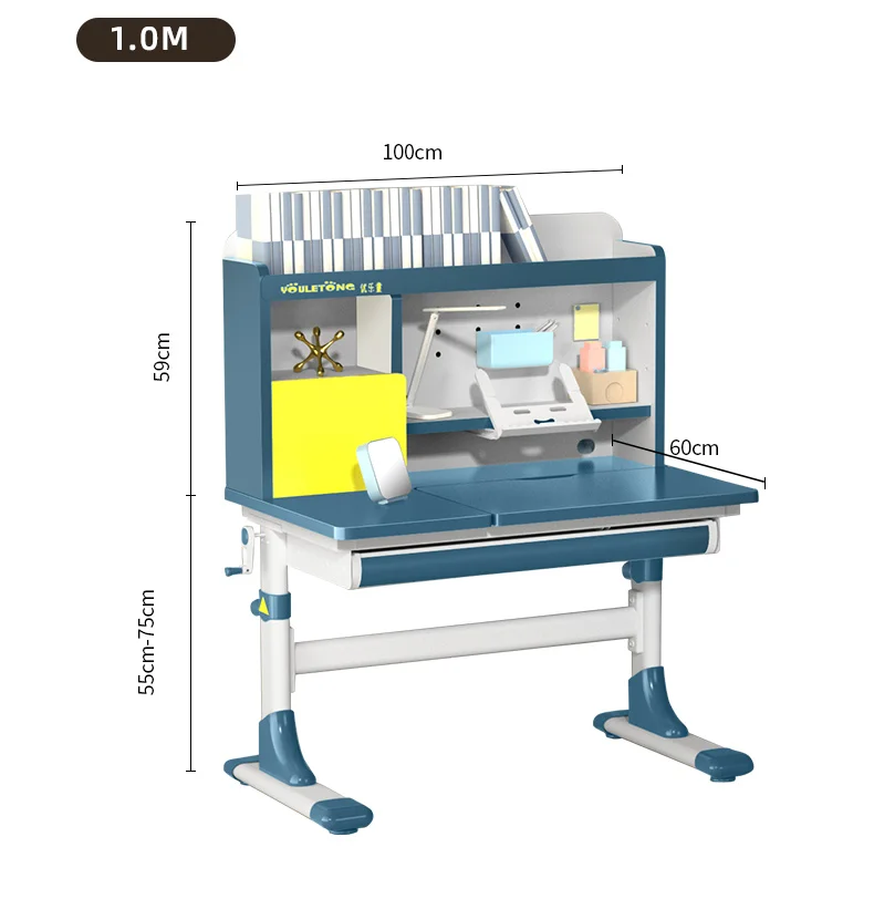 wood height adjustable writing table and chair set for children home use study desk and chair