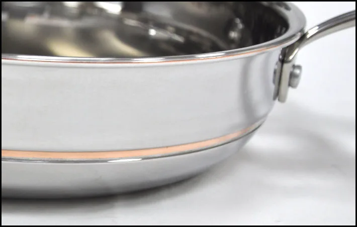 The latest design of five layer copper core stainless steel cookware copper kitchenware copper cookware set