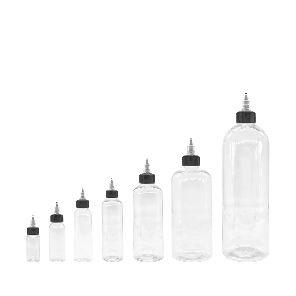 Tattoo PMU SMP Ink Empty Bottle For Famous Brand Pigment 15ml 30ml 60ml 120ml 240ml 500ml 1000ml With Twist Tips OEM Available