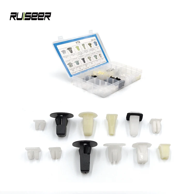 350Pcs Car Plastic Automotive Push Retainer Door Panel Trim Clips & Auto Body Fasteners Assortment Fender Rivet Bumper Kit Set