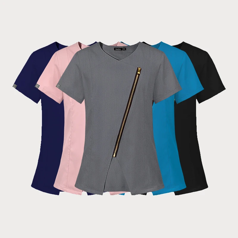 2023 New Style Womens Wholesale Medic Scrubs Nurse Uniforms Twill Scrubs Fabric Make Nurse Hospital Scrubs Uniform Sets