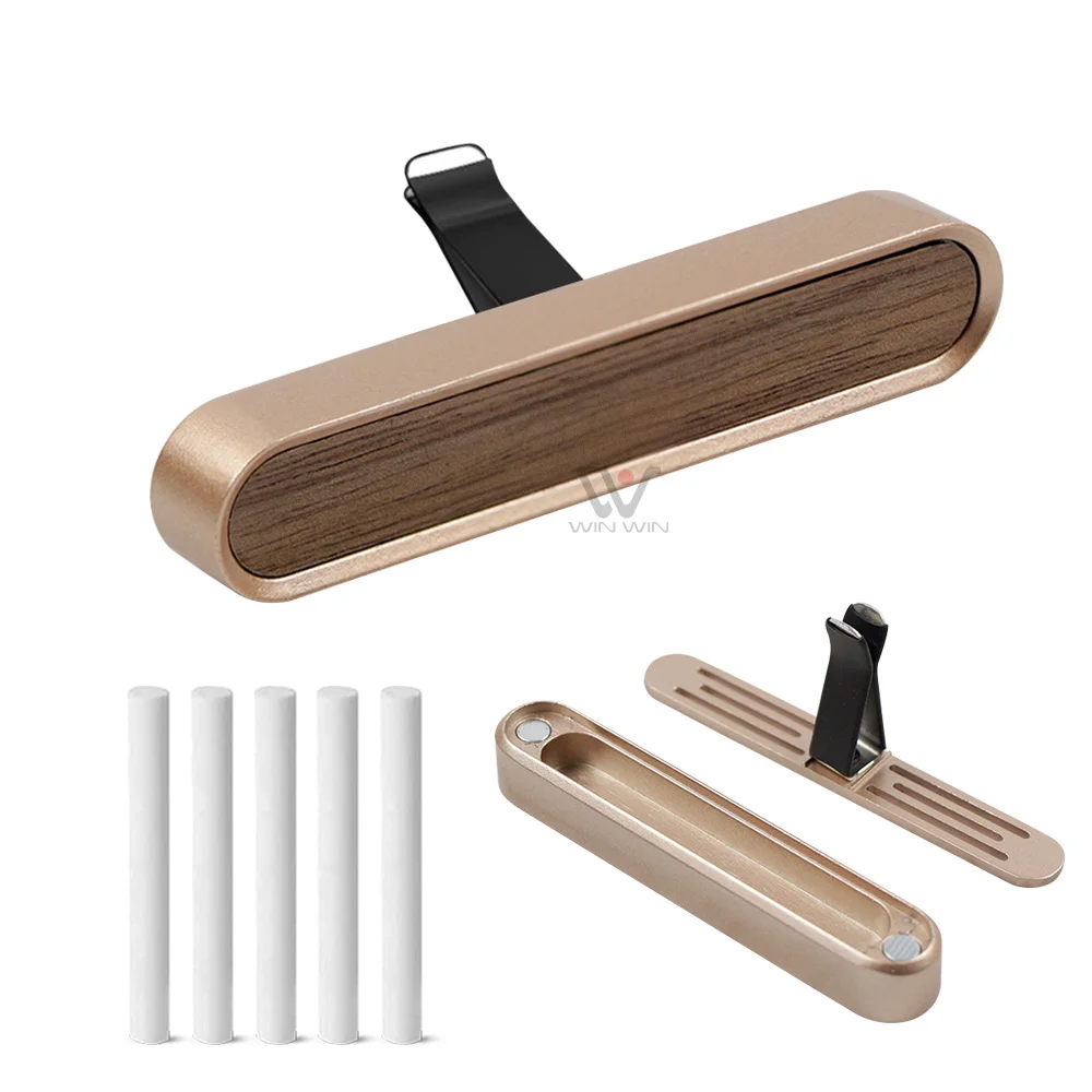 Wholesale Custom Logo Car Perfume Smells In The Car Aluminium Alloy Car Air Freshener Empty Bottle Diffuser