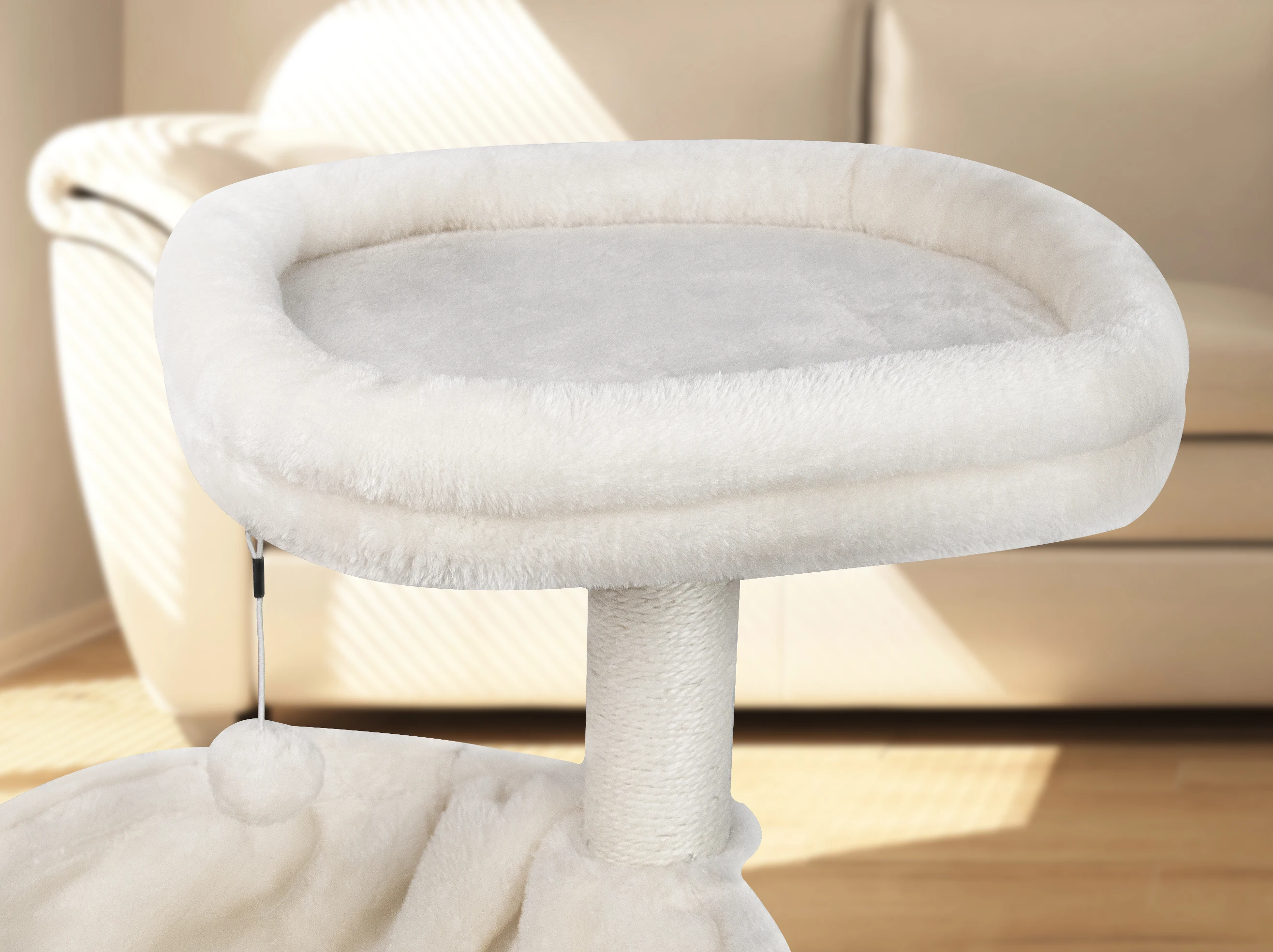 2024 New Logo Eco-Friendly Cat Climbing Tree 3-Layer Sisal Plush Paper Customizable Jumping Platform Sustainable Sustainable