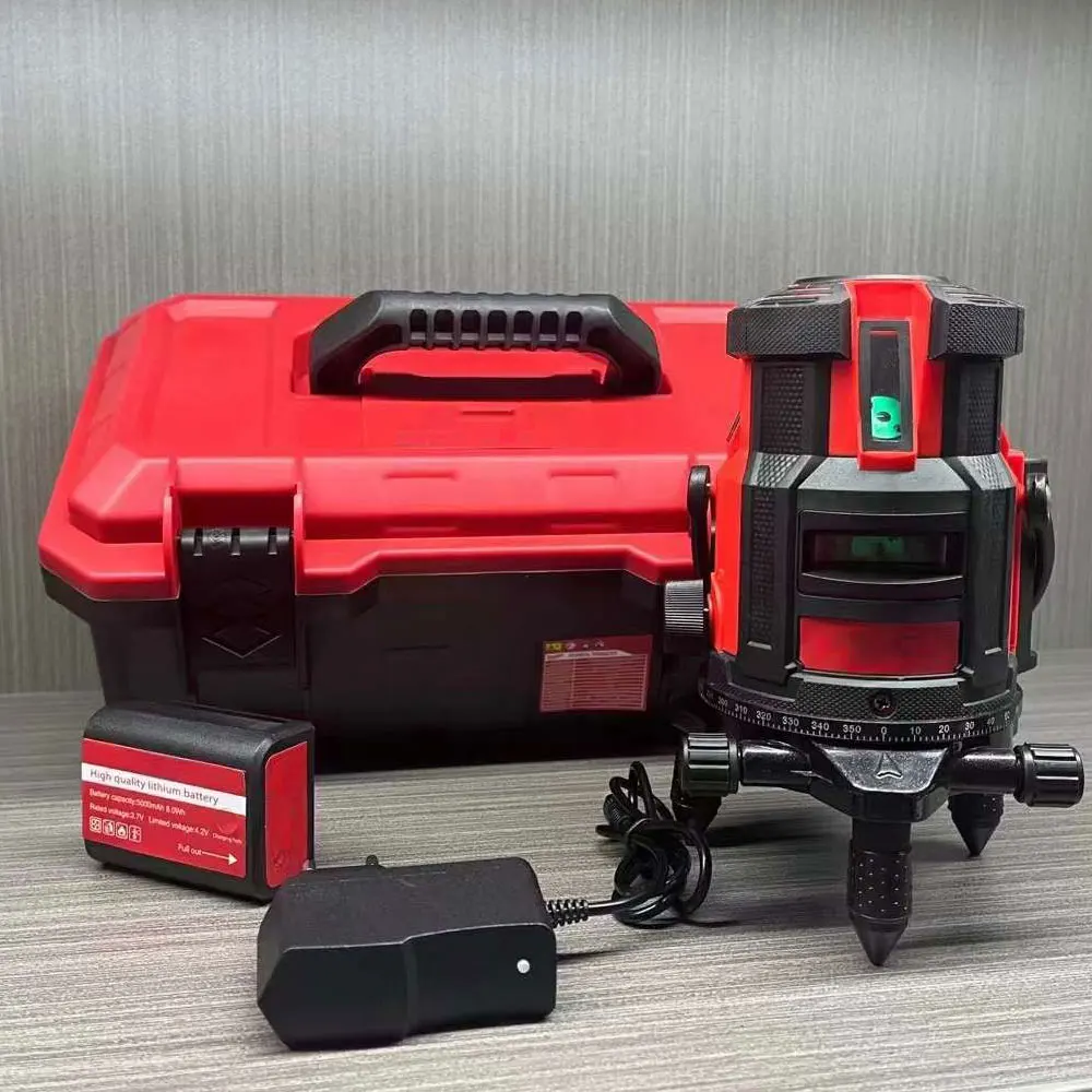 green light high precision fine line 12-line LD green laser level Adapter Makita DeWalt Milwaukee battery