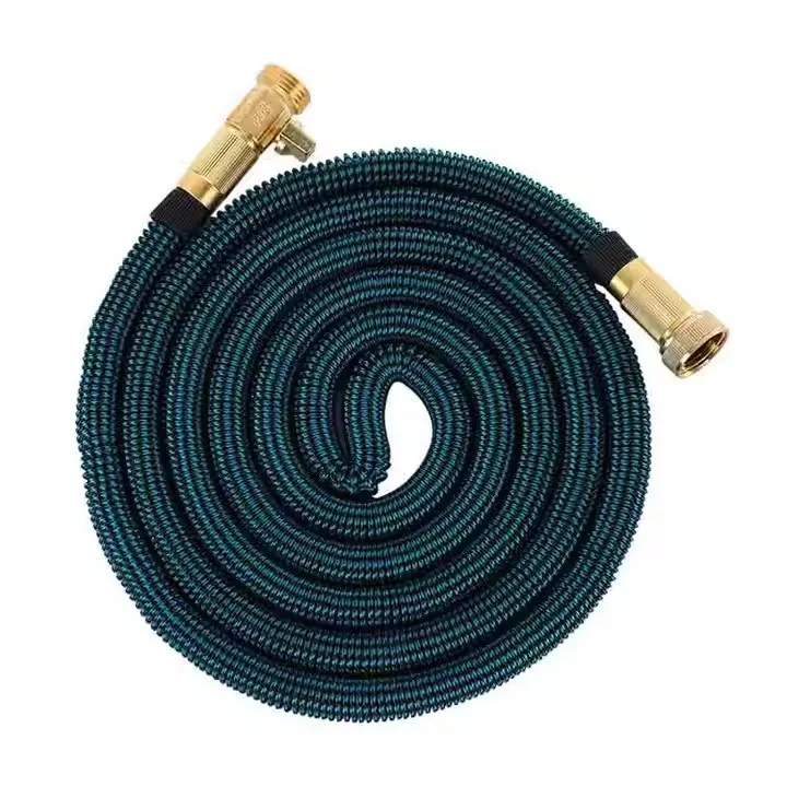 Hang Wall 3/4 Inch Natural Latex Water Pipes Retractable Garden Hose With Spray Gun