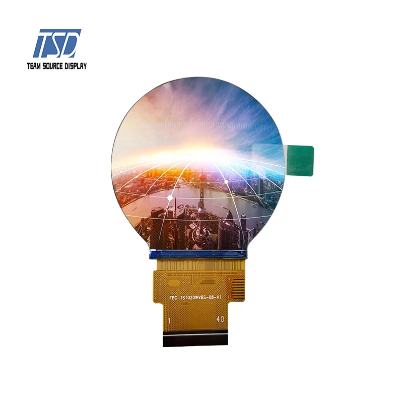 2 Inch 480*480 Resolution ST7701S IC SPI RGB Interface Round  IPS TFT LCD Display Transmissive Round LCD Module