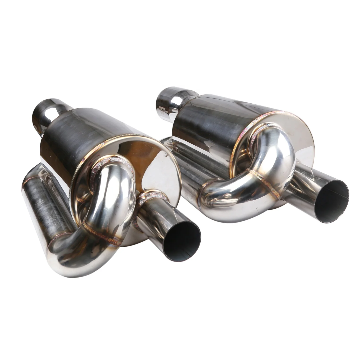Car exhaust pipe factory 2 inch Car retrofit stainless steel exhaust pipe 51mm inlet S drum exhaust pipe M drum muffler