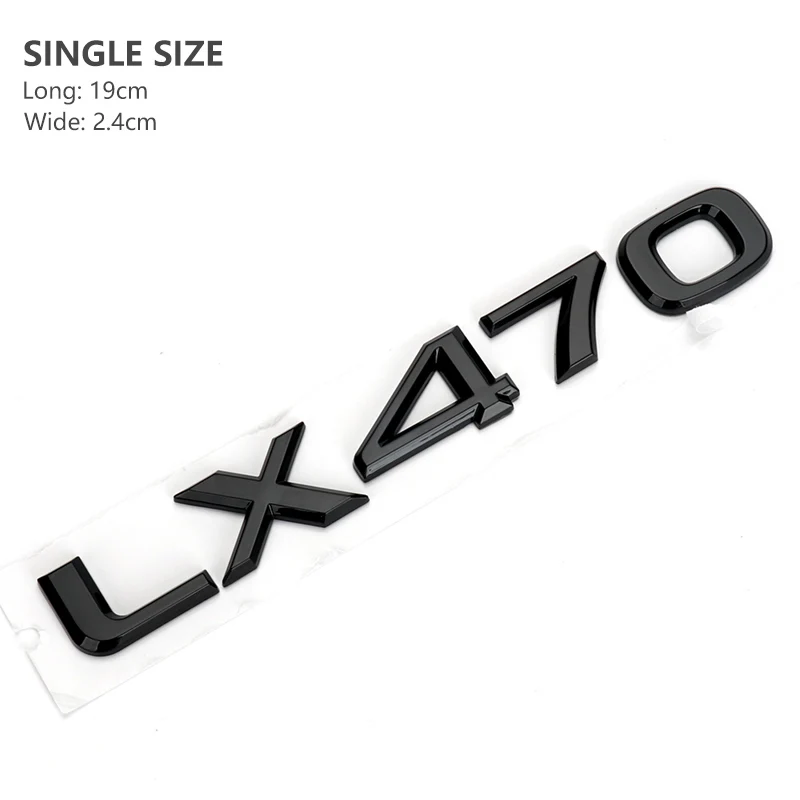Lx470/570 Metal Letters Mini Custom Plastic Number Logo 3D Car Stickers Chrome Badge