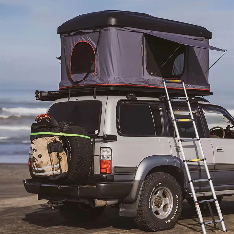 SUV fully automatic quick opening outdoor hardtop folding rainproof camping two person self driving tour car roof tent
