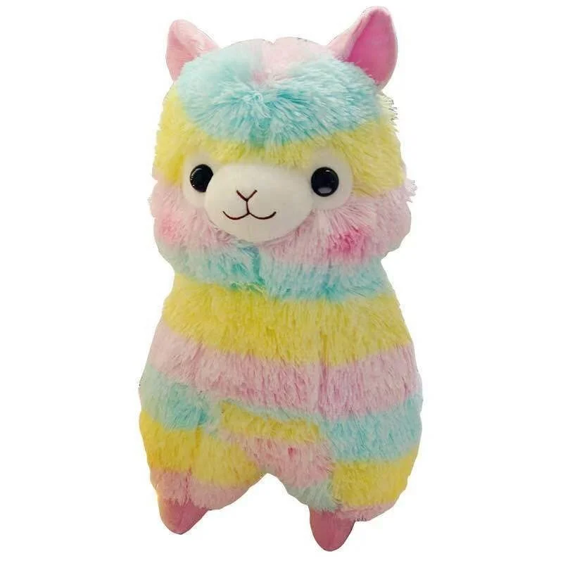 Factory Price 25Cm Kids Soft Stuffed Animal Toys Rainbow Alpaca Comfortable Cushion Llama Plush Pillow