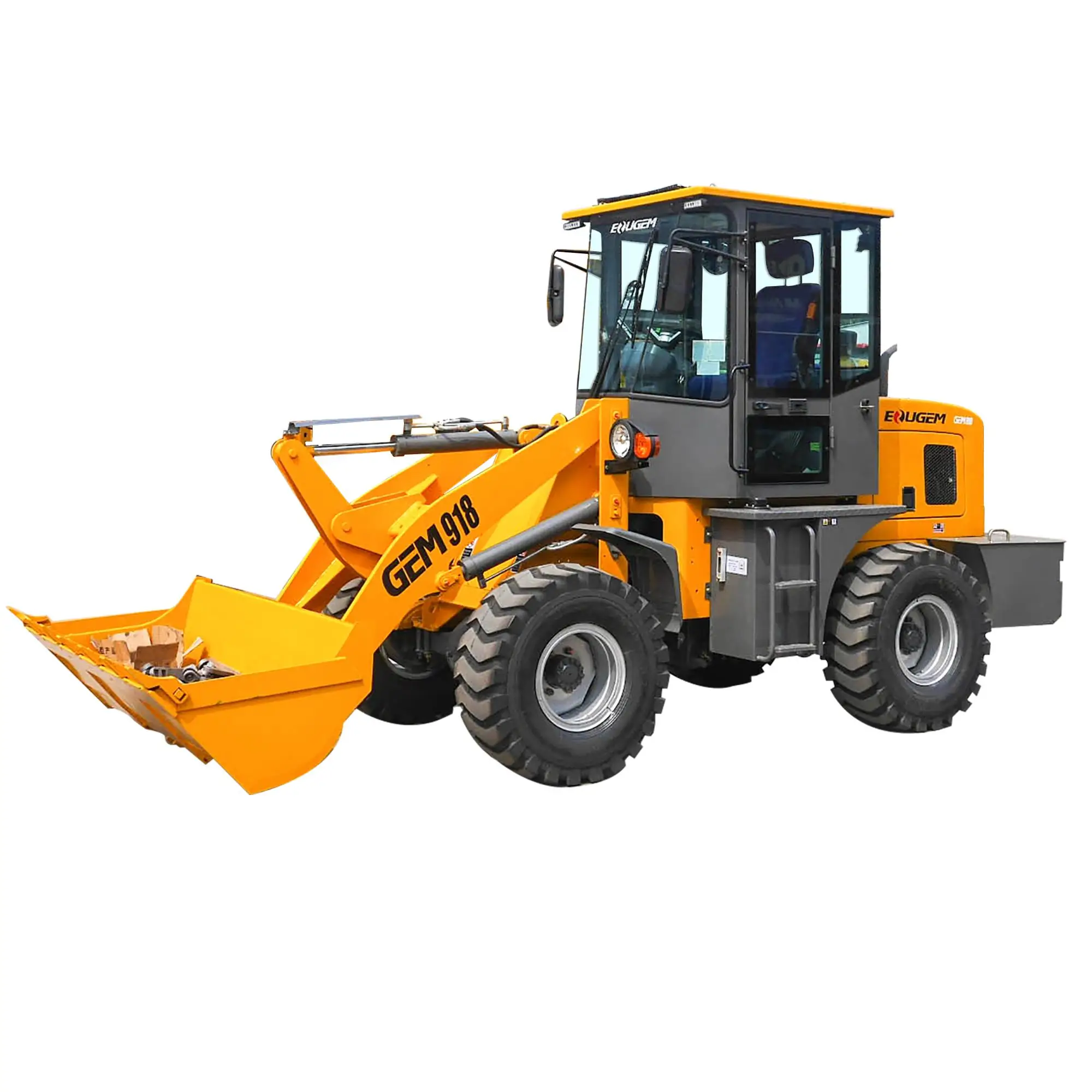 Фронтальный фронтальный погрузчик GEM918 1300 кг epa4 euro5 гидравлический колесный с быстрой заменой