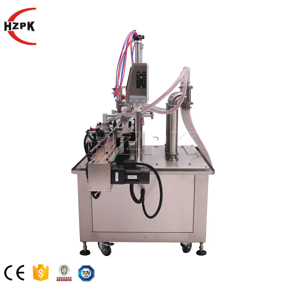 HZPK auto 4 heads 50ml quantitative volumetric piston detergants shampoo filling machine for liquid bottle china