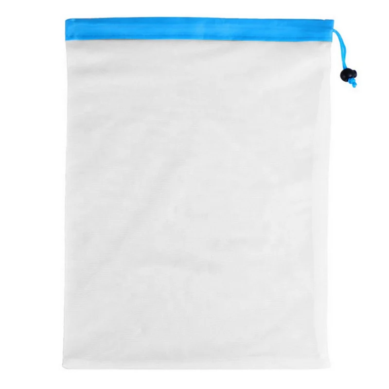 Wholesales pack of 12pcs white custom multipurpose durable strong shopping packing bags vegetable mesh bag