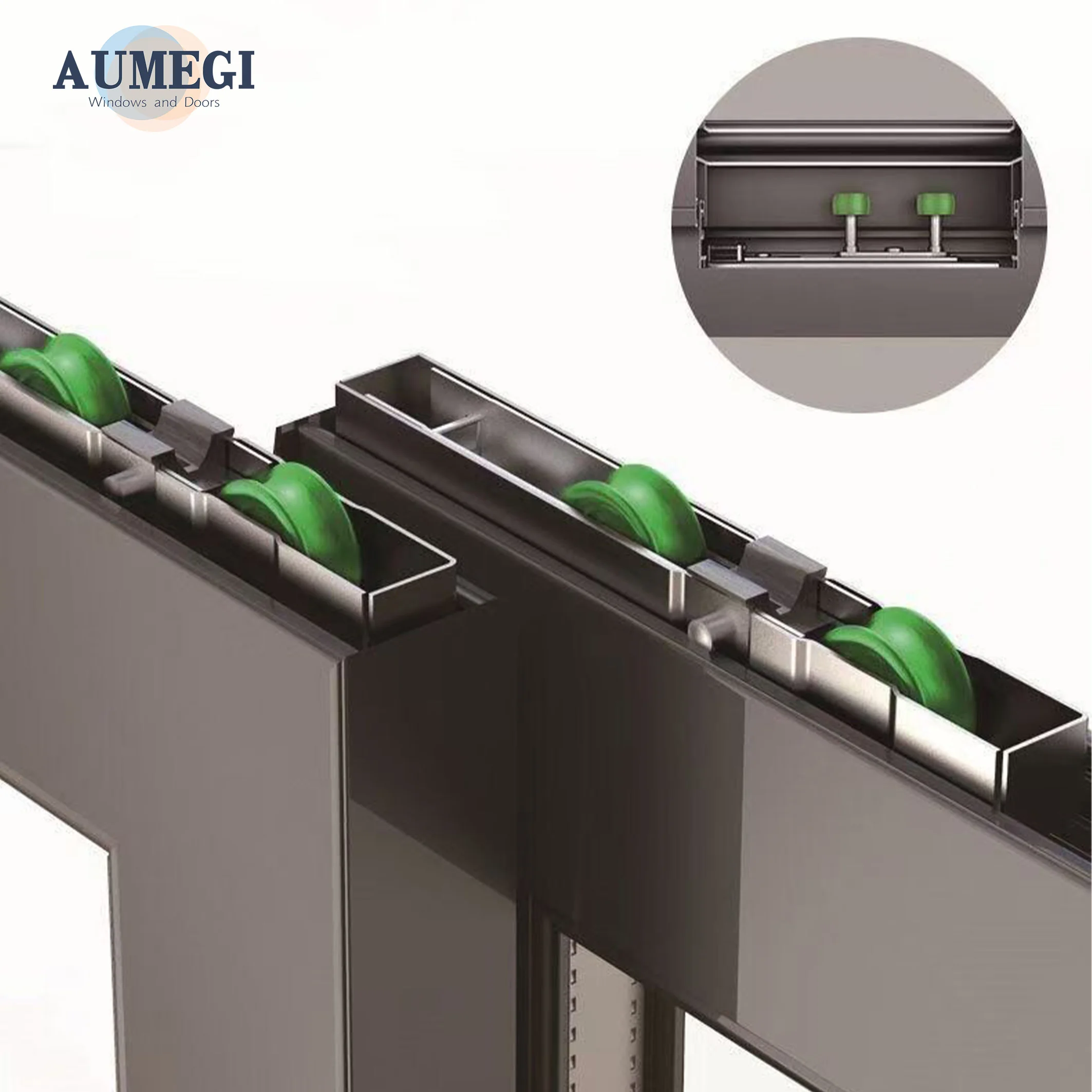 Aumegi Beautiful Design Security Sliding Door Sound Proof Slide Doors Design Aluminium Sliding Door