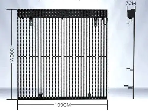 P3.91-7.81 Outdoor curtain glass led display Indoor Mesh transparent led film screen