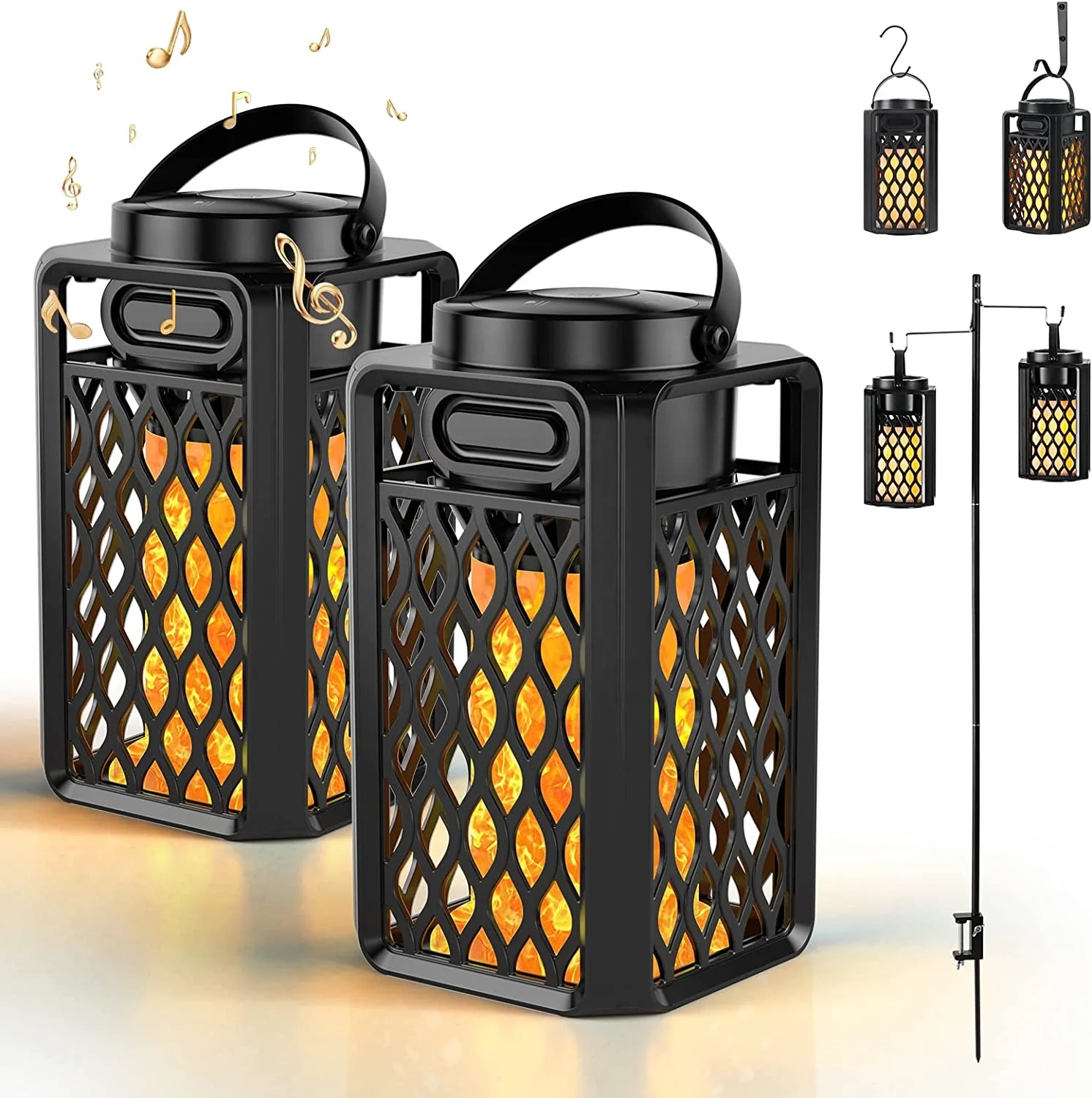 China factory supply  Portable Flame Outdoor Bluetooth Speaker LED Atmosphere Speaker Portable Waterproof Party Speaker