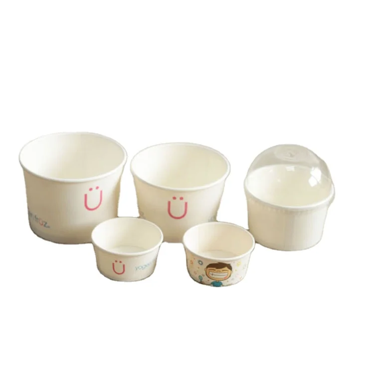 3oz 5oz 8oz decorative design paper ice cream cup Disposable paper cup leak proof ice cream ice cream yogurt paper bowl