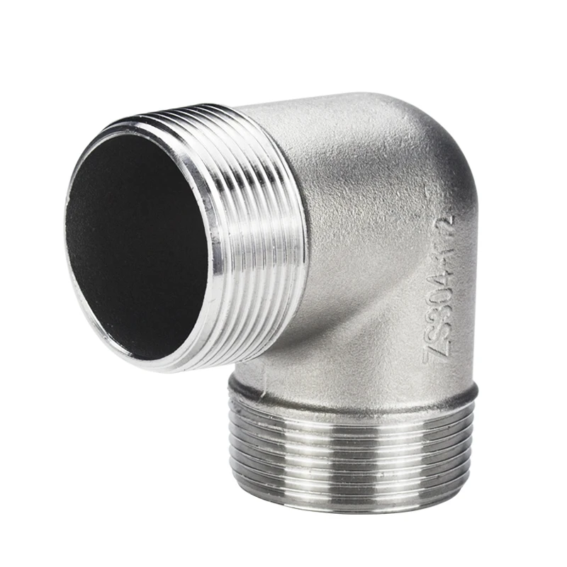 Factory Direct Sale pipe fittings 90 degrees stainless steel pipe fitting burliness pipe and fitting male thread elbow