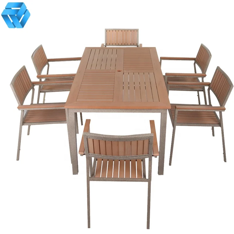 Уличный стол Uplion открытый патио балкон сад досуг пластиковый деревянный стол и стул набор мебели