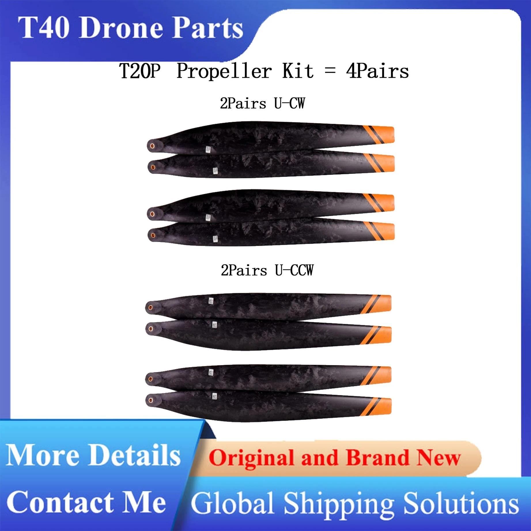 T40 T20p propeller CW CCW for T40 agricultural drone part agricultural spraying drone accessories T40 spare part