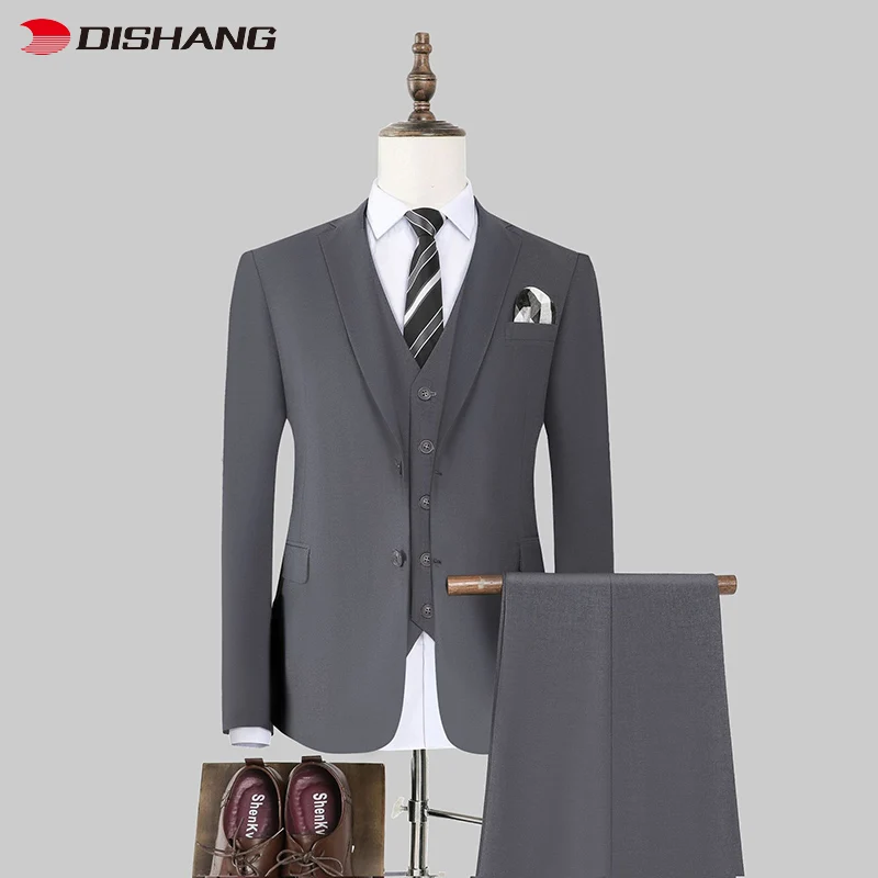 Mens Suits & Blazer 3 Piece Wedding Business Suit Slim Fit Male Classic Style Hot Sale Trendy