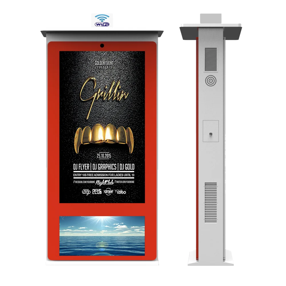 55 Inch Outdoor Digital Signage Advertising Kiosk LCD Advertising Digital Signage and Displays