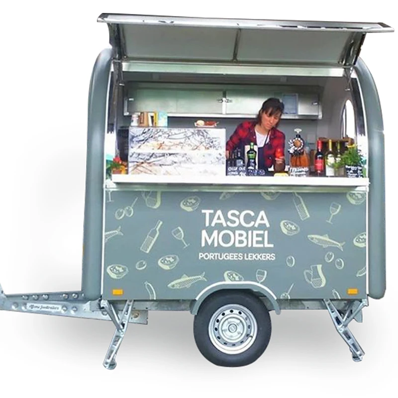 coffee trailer pizza cart for street snack ,fast food truck hot dog cart for sale