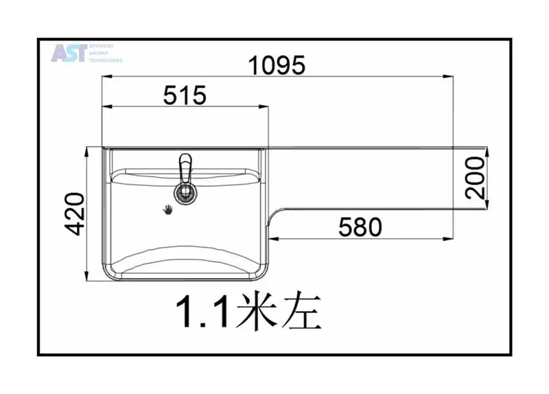 SMC Marble Stone Sink Bathroom Stylish Commercial White Wash Basin