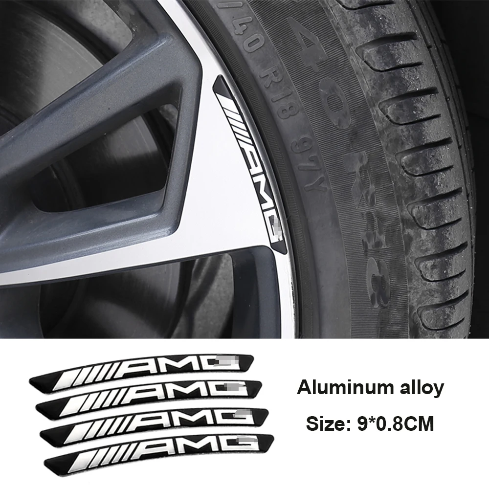 Aluminium Alloy Car Wheel Hub Stickers Emblem for BMW Mercedes benz AMG m power quattro TRD Audi Sline Wholesale customization