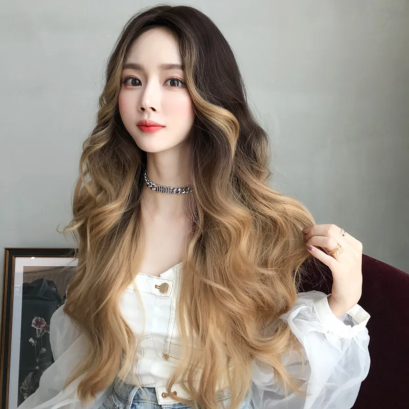 
Nable silk base long curly classic full quality 13x6 blonde bangs Mongolian afro kinky human hair clip in hair extension for bla 