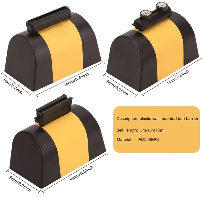 Складское настенное крепление выдвижной барьерной ленты скотч ремень