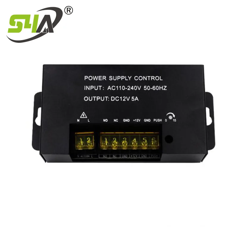 Output DC12V 5A Power Supply Controller Input AC110V-240V 50-60Hz Wide Voltage Access Control Power Supply Unit