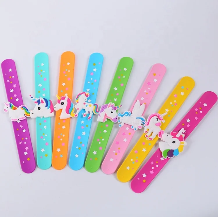 OKSILICONE Fashion Unicorn Bulk Gifts Silicone Wristband Wholesale Custom Slap Bracelets for Kids Party Bracelet For Decoration
