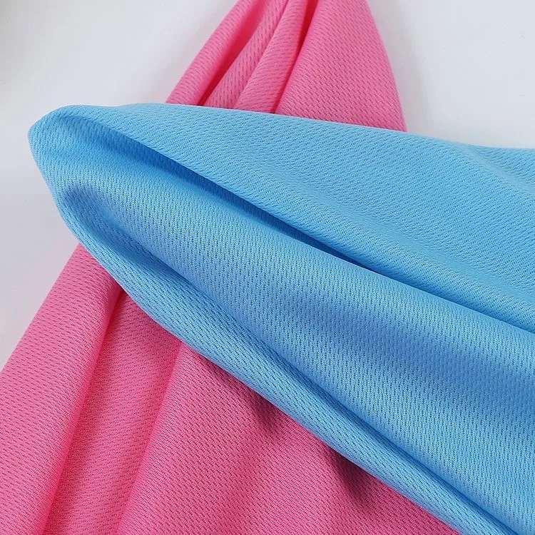 Quick Dry Eyelet Bird Eye Mesh Polyester Sportswear Jersey Fabric T-shirt Fabric