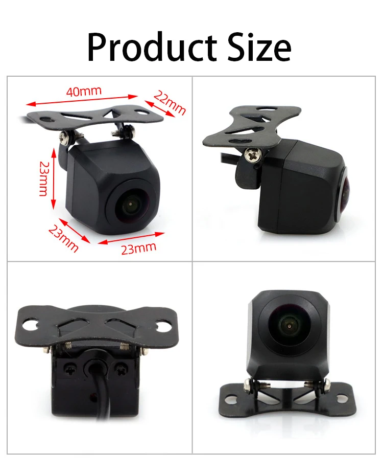 Backup Camera Upgrade 720P Metal 170 Degree Wide Angle Rear View Reversing Camera with Super Night Vision IP68 Waterproof