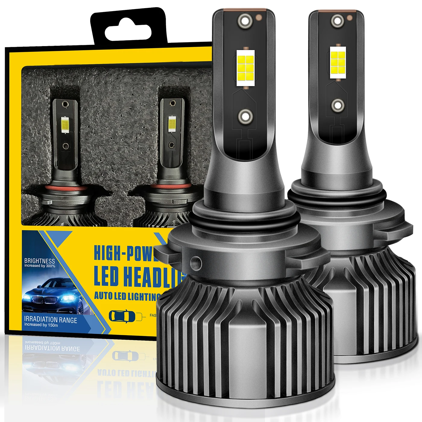 High Low Beam 9005 Led Headlight Bulb 50W 6500K H4 H7 Led Headlight Projector H8 9006 9012 H11 Auto Led Headlight Bulb