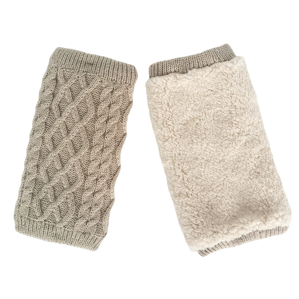 
Customized Fur Leg Warmer Women Solid Color Knit Socks Boot Cuff With Wholesale Price 